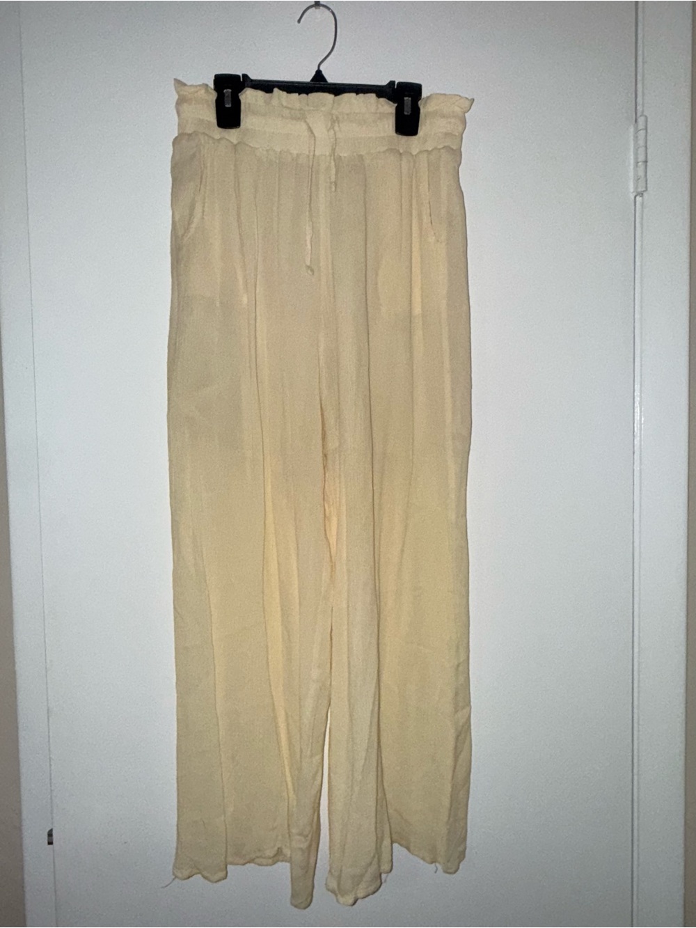 Kendall & Kylie Soft Beige Elastic-Waist Pants